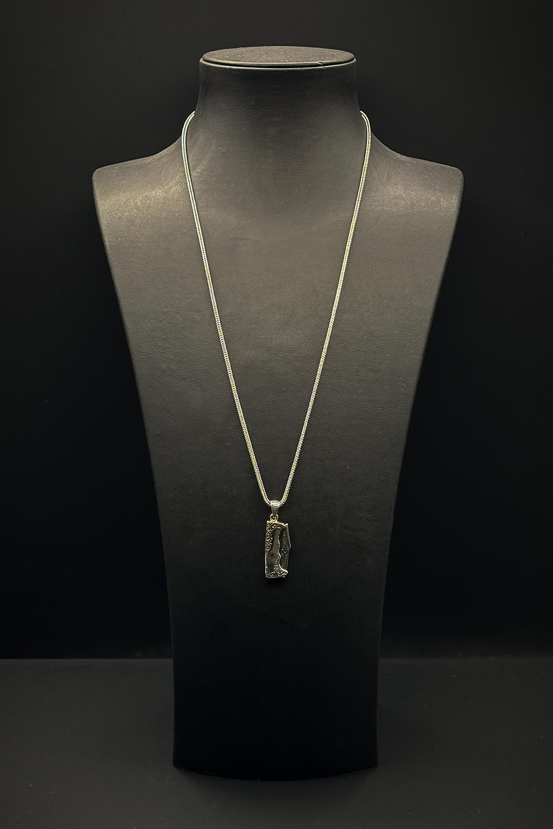 NVM FRNCH 925 Sterling Silver Knife Model Silver Color Men's Necklace FRJ30798-898-A - Battipaglia