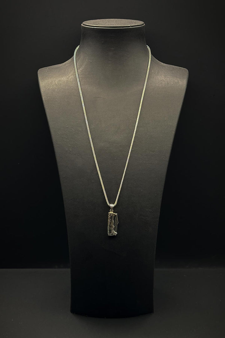 NVM FRNCH 925 Sterling Silver Knife Model Silver Color Men's Necklace FRJ30798-898-A - Battipaglia