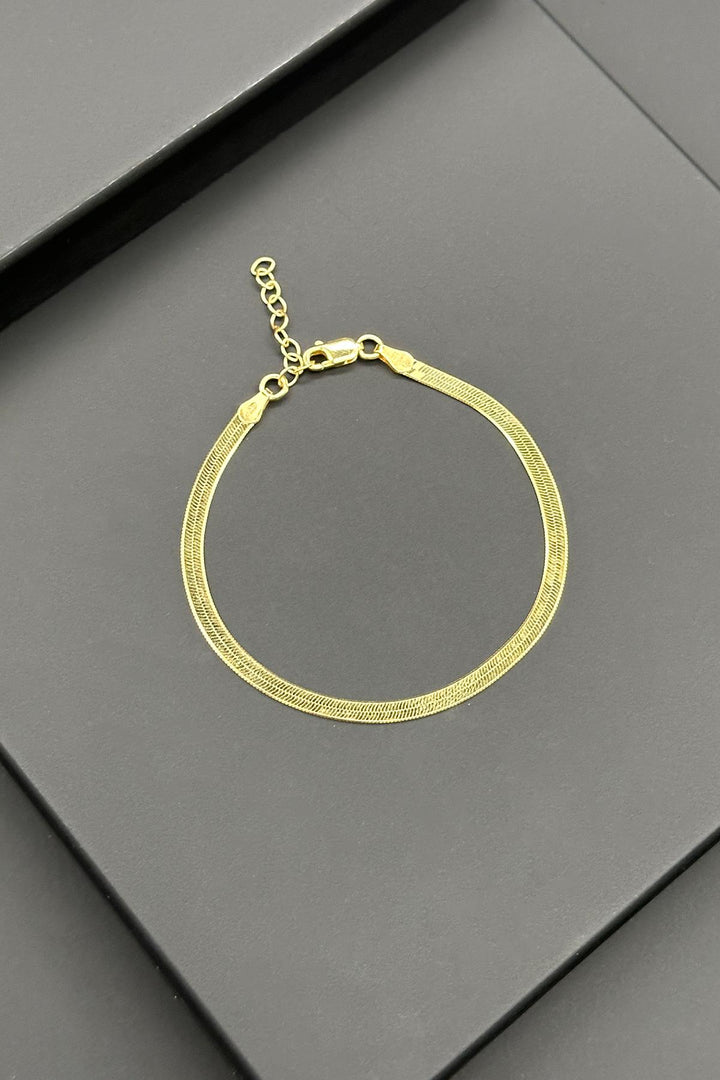 NVM FRNCH 925 Sterling Silver Italian Model Gold Color Men's Bracelet FRJ11959-2059-G - Bloomington