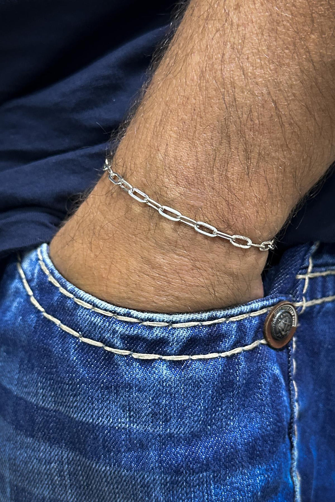 NVM FRNCH 925 Sterling Silver Italian Model Silver Color Men's Bracelet FRJ11988-2088-A - Lüneburg