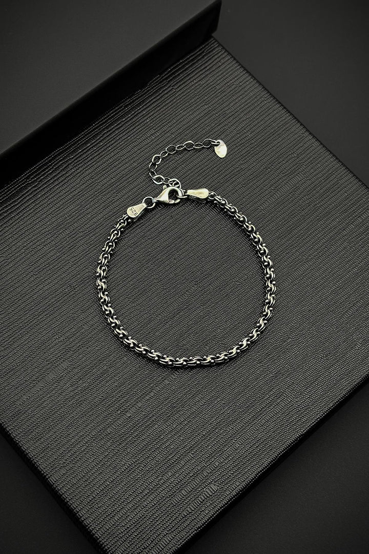 NVM FRNCH 925 Sterling Silver Italian Model Silver Color Men's Bracelet FRJ12074-3074-A - Welland