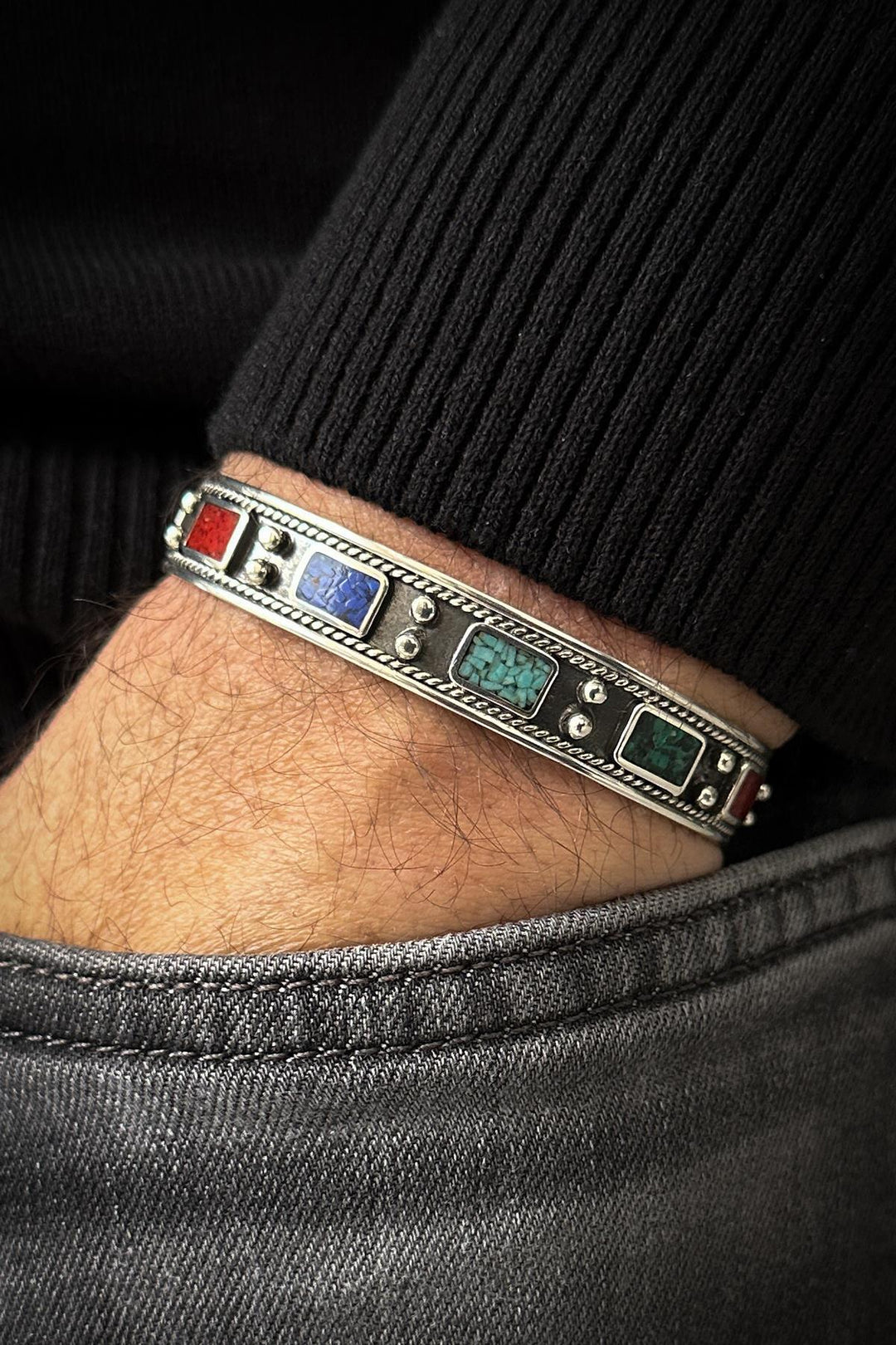 NVM FRNCH 925 Sterling Silver Italian Model Silver Color Men's Bracelet FRJ12102-3102-CK - Boston