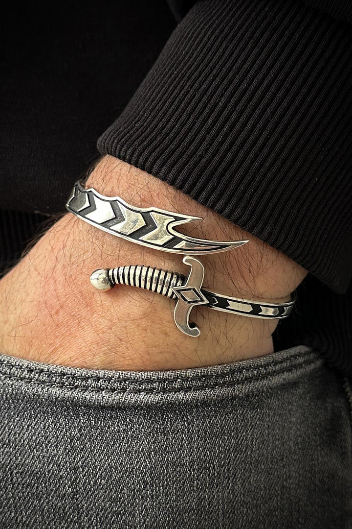 NVM FRNCH 925 Sterling Silver Italian Model Silver Color Men's Bracelet FRJ12113-3113-A - Lehrte