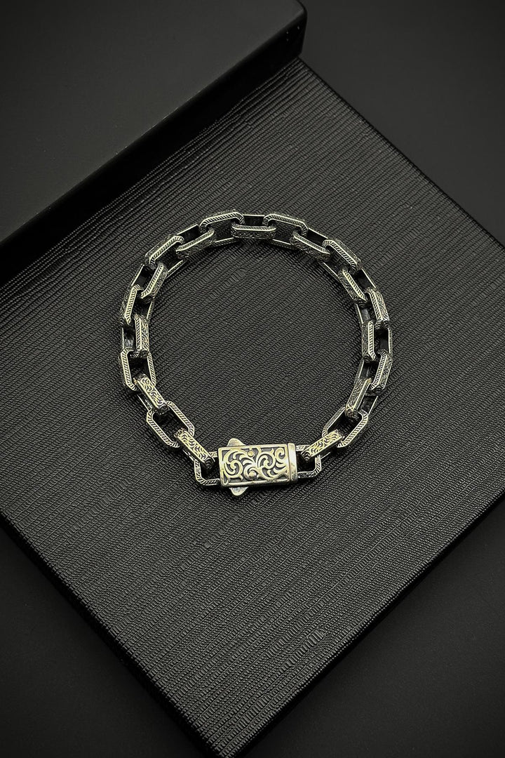 NVM FRNCH 925 Sterling Silver Italian Model Silver Color Men's Bracelet FRJ12116-3116-A - Marinha Grande
