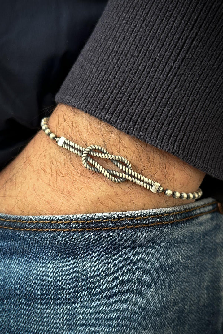 NVM FRNCH 925 Sterling Silver Italian Model Silver Color Men's Bracelet FRJ12149-3149-A - Springfield