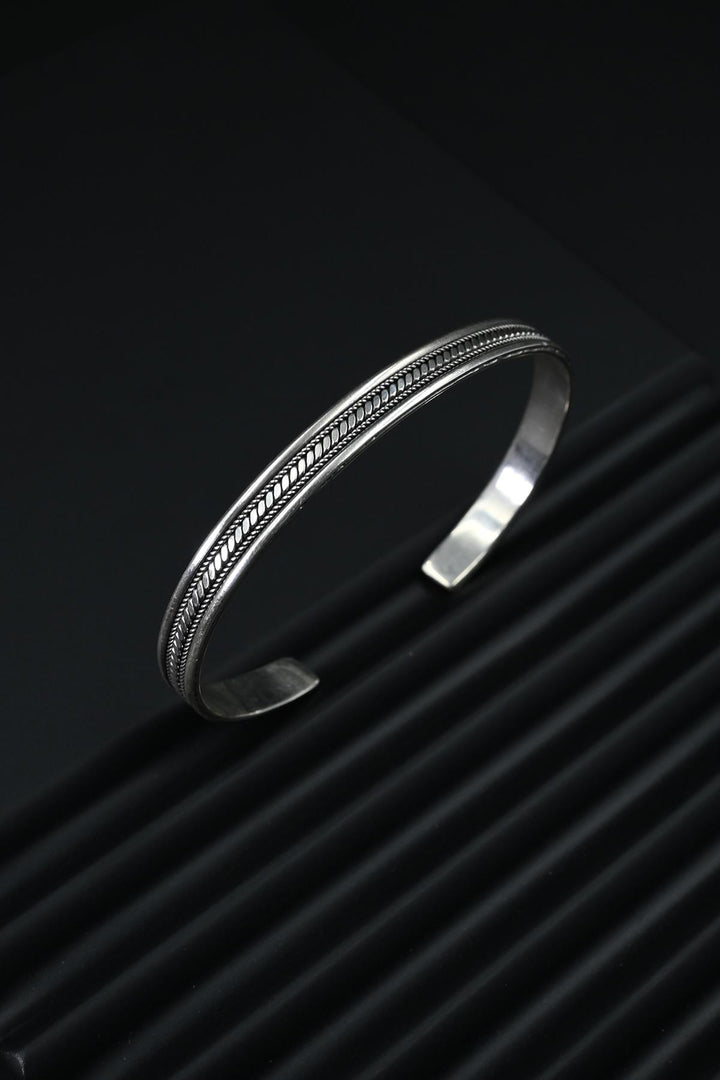 NVM FRNCH 925 Sterling Silver Italian Model Silver Color Men's Bracelet FRJ12170-3170-A2 - Lincoln