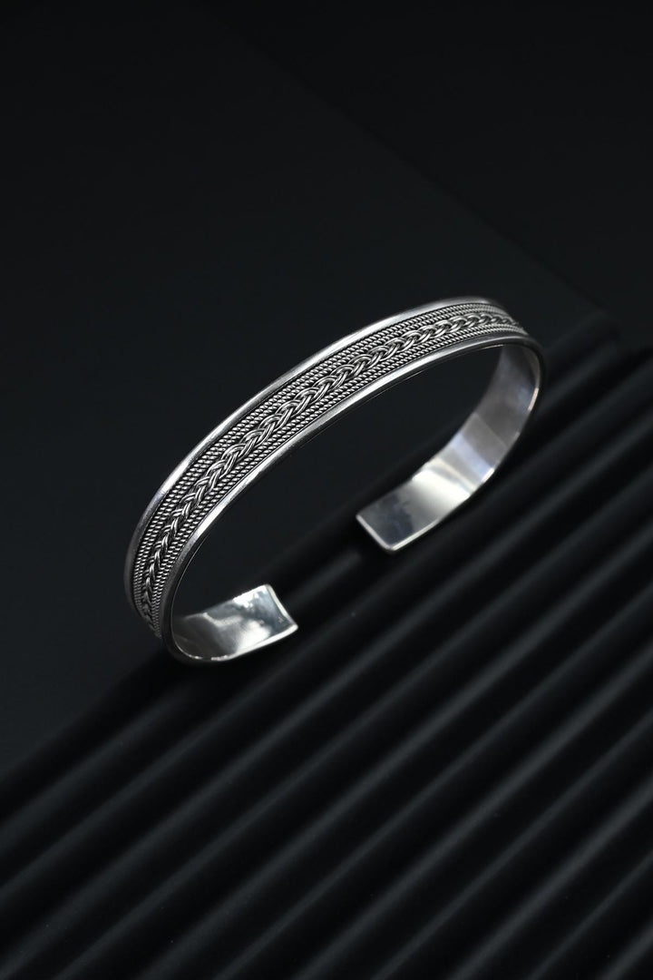 NVM FRNCH 925 Sterling Silver Italian Model Silver Color Men's Bracelet FRJ12170-3170-A4 - Southport