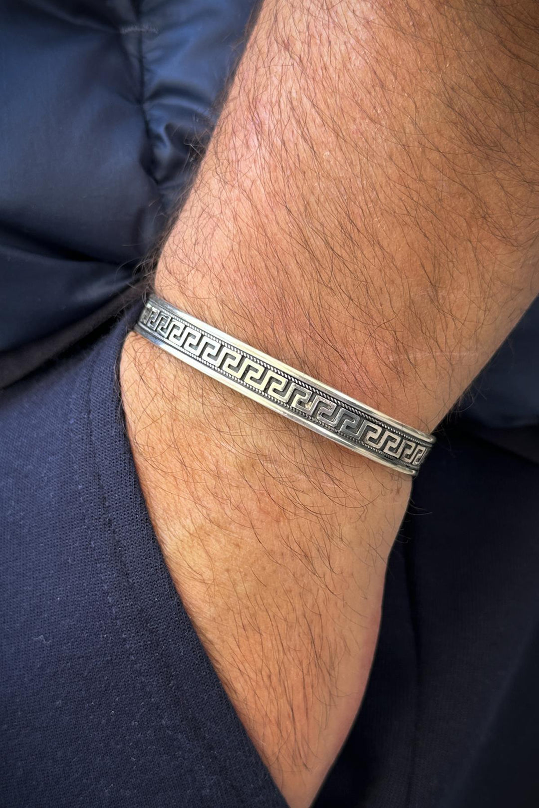 NVM FRNCH 925 Sterling Silver Italian Model Silver Color Men's Bracelet FRJ12170-3170-A5 - Ashford