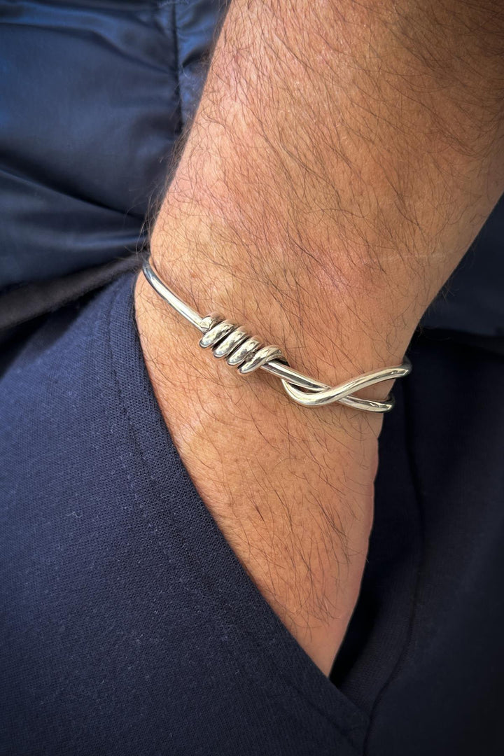 NVM FRNCH 925 Sterling Silver Italian Model Silver Color Men's Bracelet FRJ12170-3170-A7 - Mission