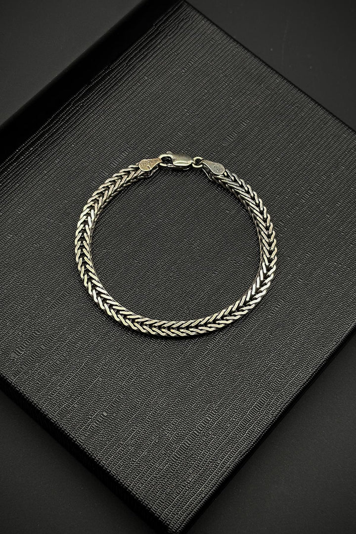 NVM FRNCH 925 Sterling Silver Italian Model Silver Color Men's Bracelet FRJ12173-3173-A - Sama