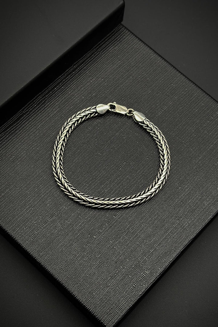 NVM FRNCH 925 Sterling Silver Italian Model Silver Color Men's Bracelet FRJ12211-3211-A - Mansfield