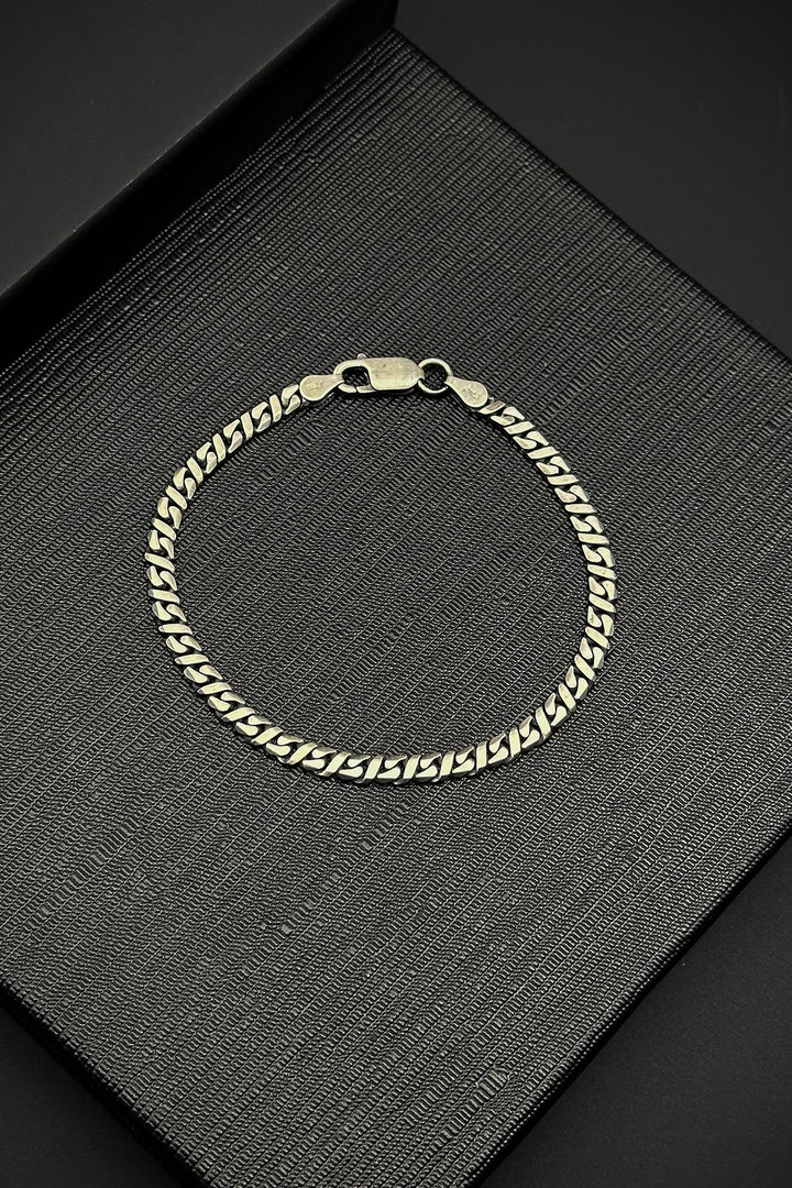 NVM FRNCH 925 Sterling Silver Italian Model Silver Color Men's Bracelet FRJ12246-3246-A - Mount Prospect