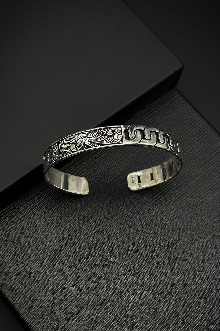 NVM FRNCH 925 Sterling Silver Italian Model Silver Color Men's Bracelet FRJ12307-3307-A - Manhattan