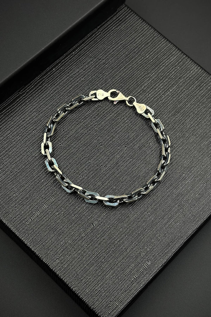 NVM FRNCH 925 Sterling Silver Italian Model Silver Color Men's Bracelet FRJ12342-3342-A - Alcobaça