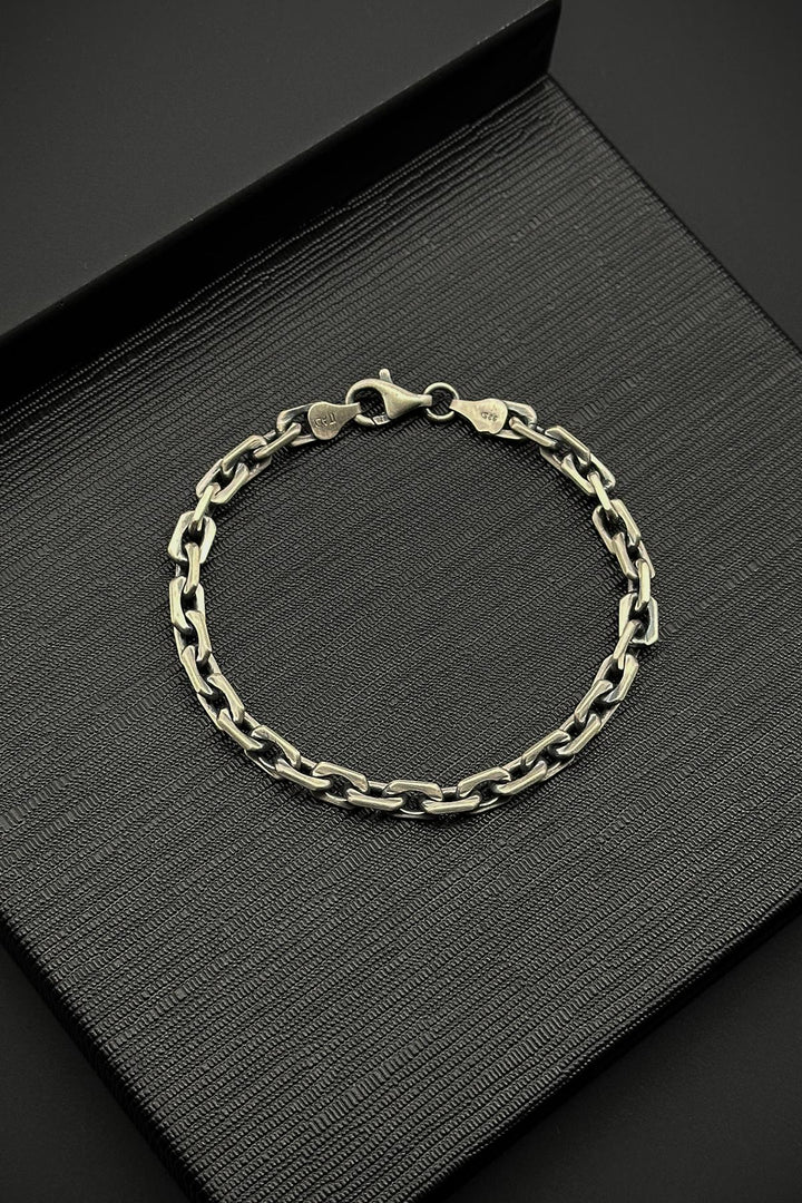 NVM FRNCH 925 Sterling Silver Italian Model Silver Color Men's Bracelet FRJ12378-3378-A - Makiivka