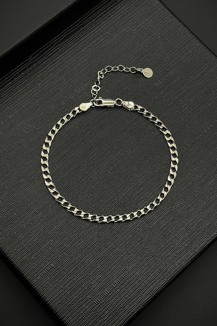 NVM FRNCH 925 Sterling Silver Italian Model Silver Color Men's Bracelet FRJ12389-3389-A - Bend