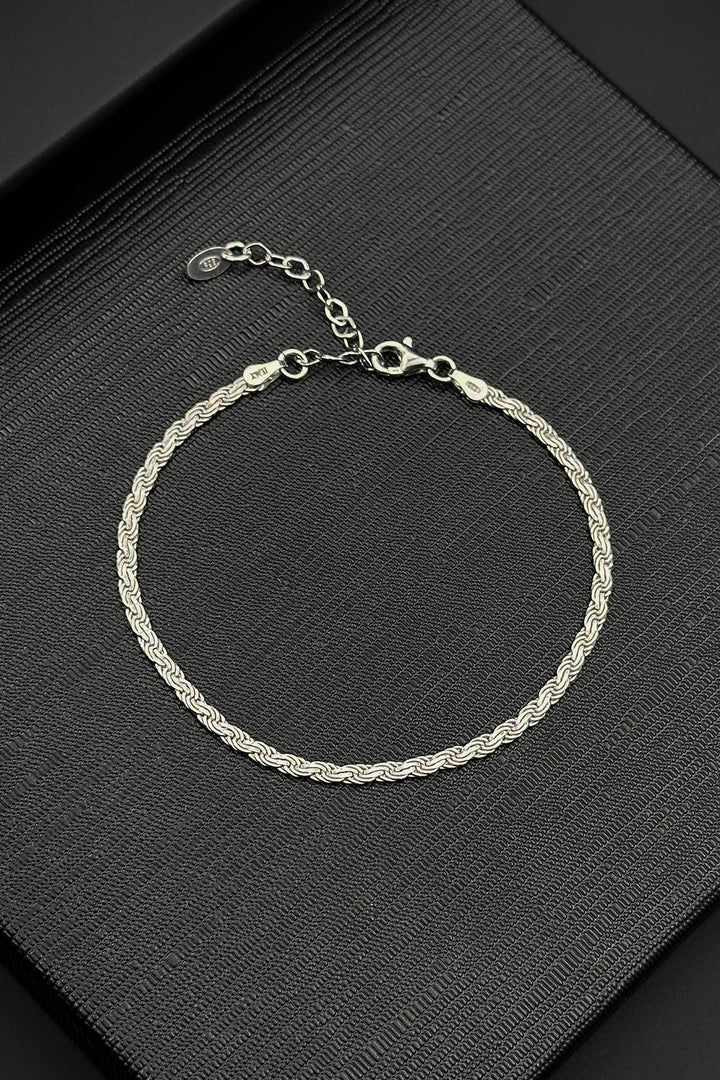 NVM FRNCH 925 Sterling Silver Italian Model Silver Color Men's Bracelet FRJ12398-3398-A - Brentwood