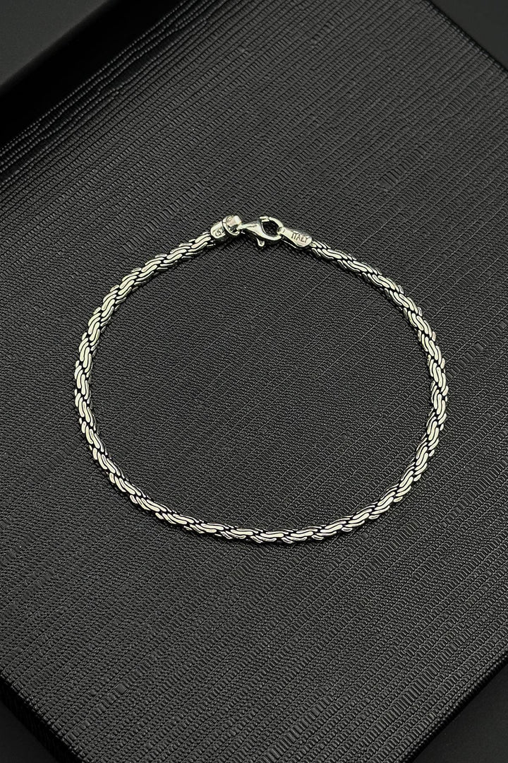 NVM FRNCH 925 Sterling Silver Italian Model Silver Color Men's Bracelet FRJ12400-3400-A - Gresham