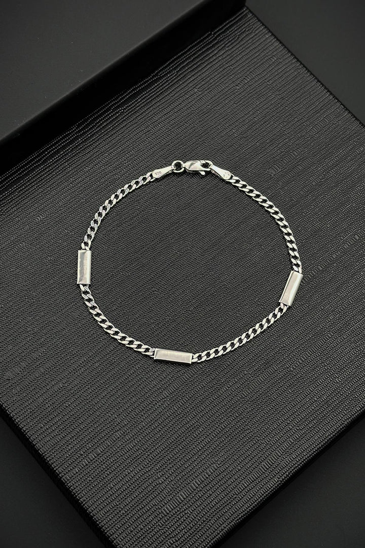 NVM FRNCH 925 Sterling Silver Italian Model Silver Color Men's Bracelet FRJ12455-3455-A - Roseville