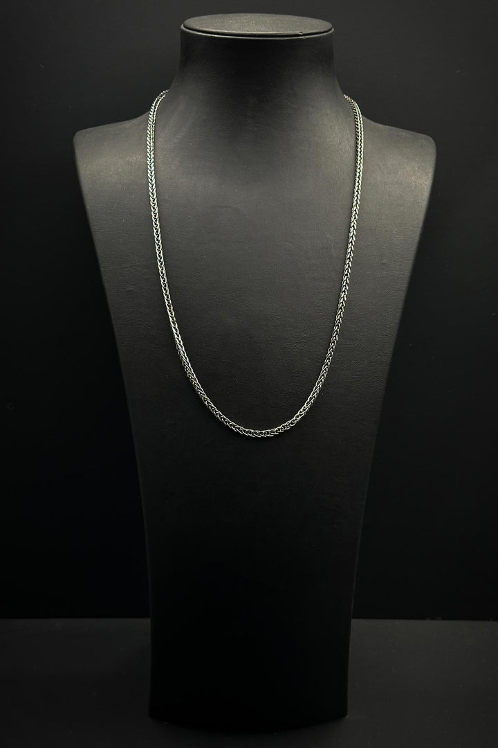 NVM FRNCH 925 Sterling Silver Italian Model Silver Color Men's Bracelet/Necklace Set FRJ12459-3459-A - Livermore