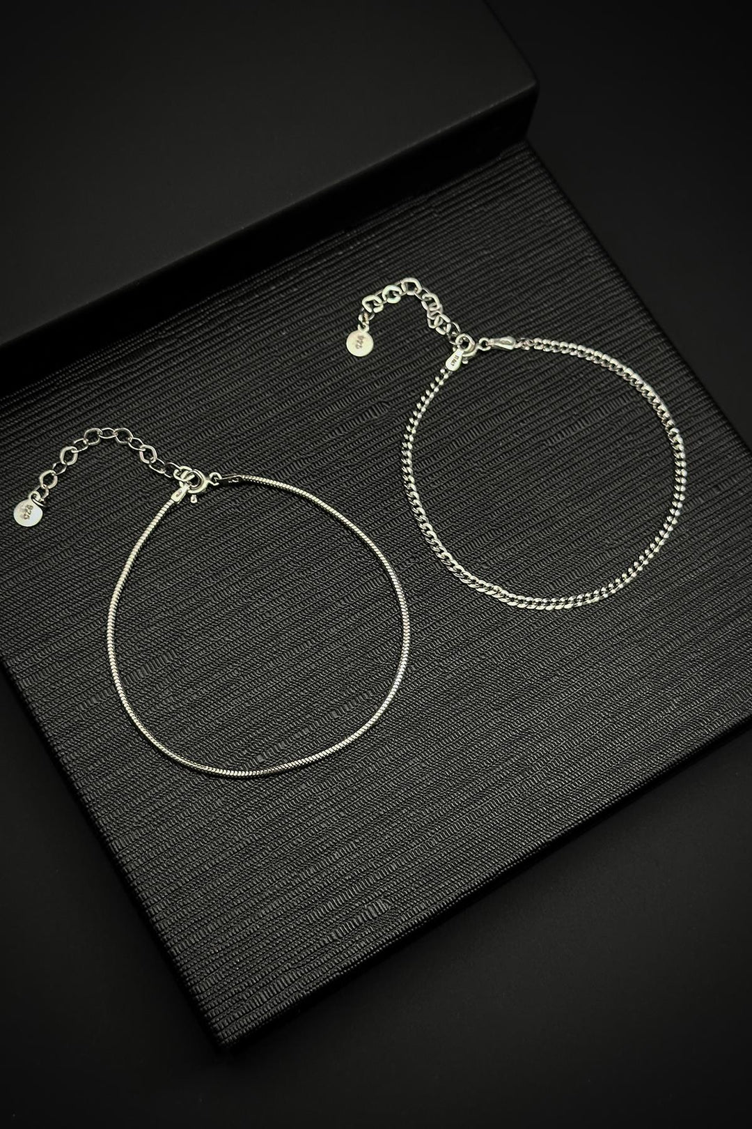 NVM FRNCH 925 Sterling Silver Italian Model Silver Color Men's Bracelet Set FRJ12352-3352-A - Colonia del Sol