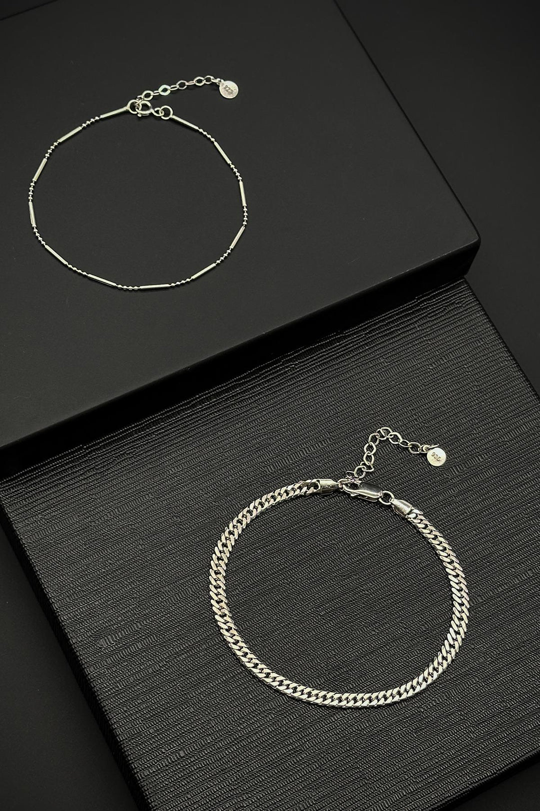 NVM FRNCH 925 Sterling Silver Italian Model Silver Color Men's Bracelet Set FRJ12358-3358-A - Colima