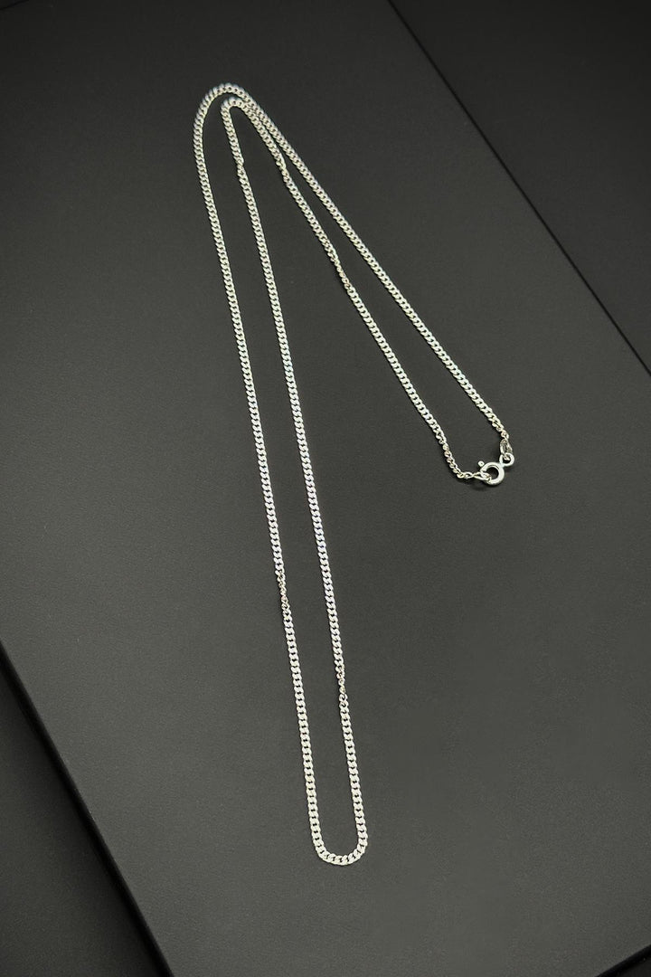 NVM FRNCH 925 Sterling Silver Italian Style Silver Color Men's Necklace FRJ30672-772-A - Essex