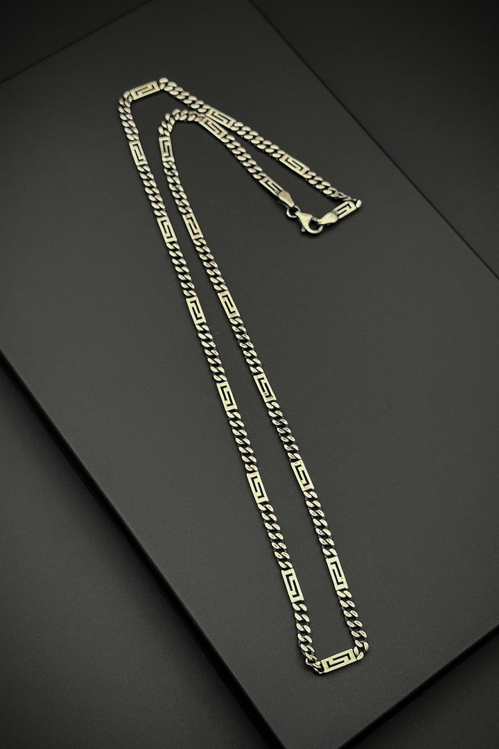NVM FRNCH 925 Sterling Silver Italian Style Silver Color Men's Necklace FRJ30701-801-A - Cape Coral