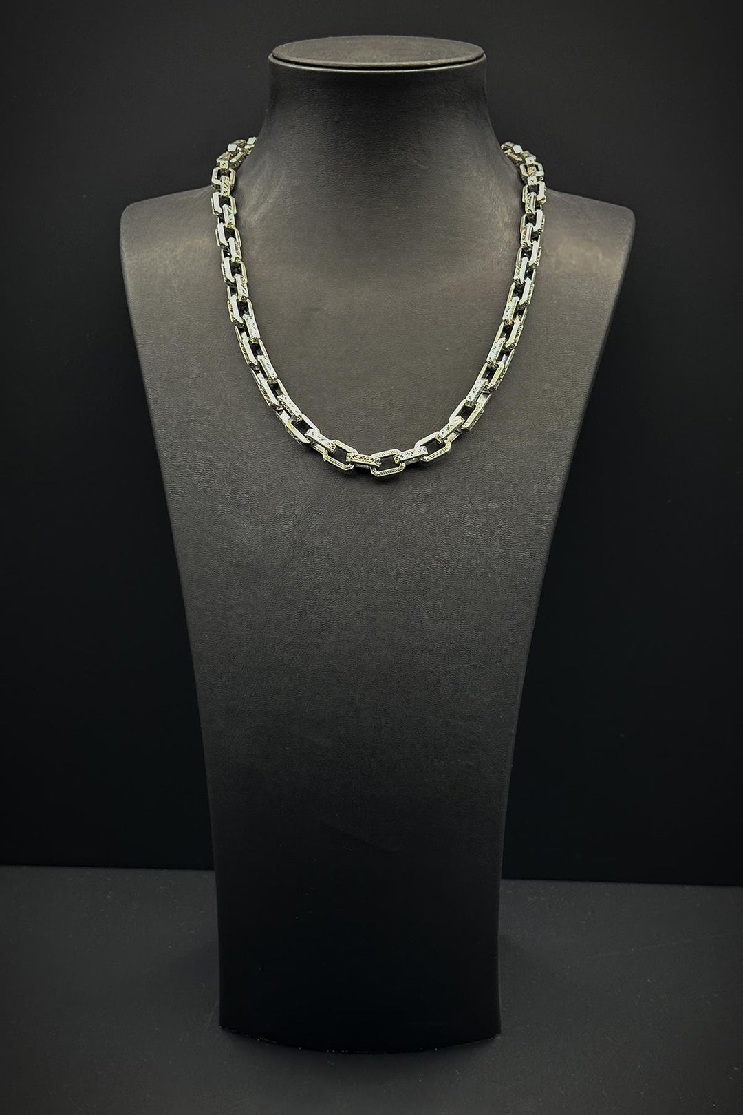 NVM FRNCH 925 Sterling Silver Italian Style Silver Color Men's Necklace FRJ30710-810-A - Boryslav