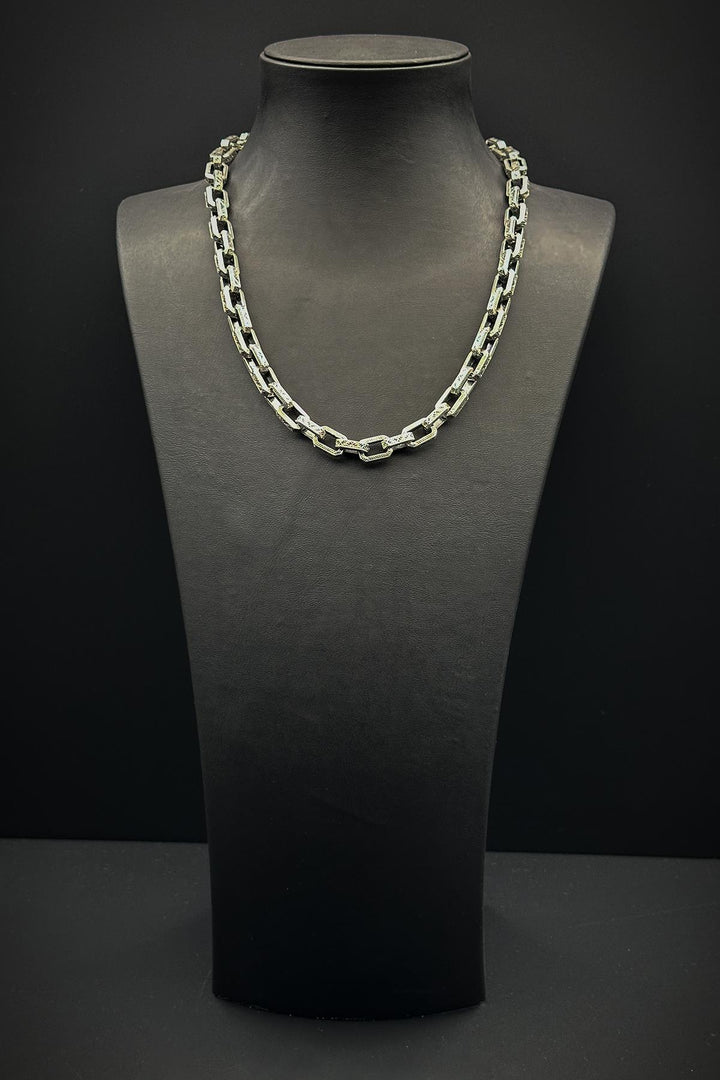 NVM FRNCH 925 Sterling Silver Italian Style Silver Color Men's Necklace FRJ30710-810-A - Boryslav