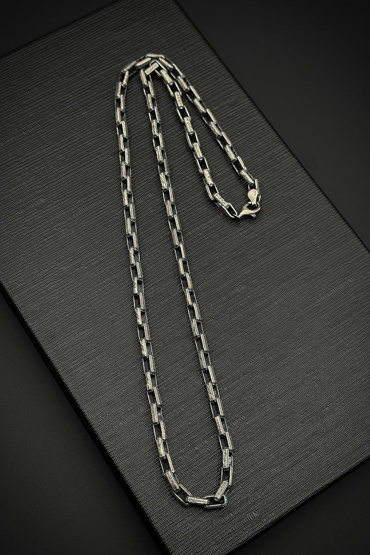 NVM FRNCH 925 Sterling Silver Italian Style Silver Color Men's Necklace FRJ30711-811-A - Mérida