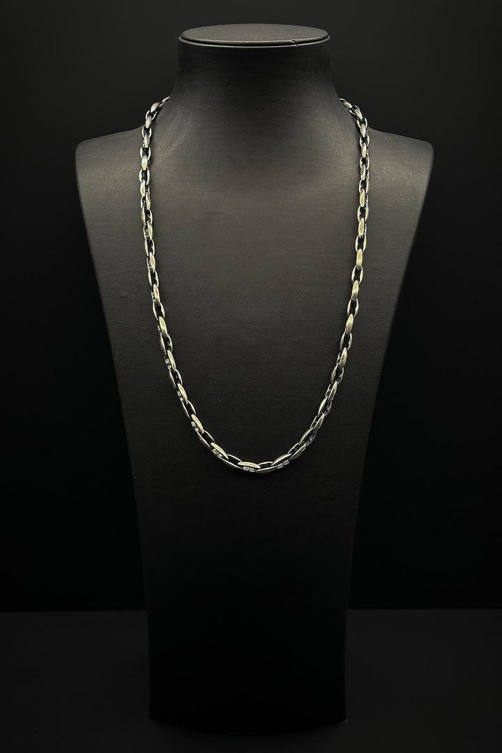 NVM FRNCH 925 Sterling Silver Italian Style Silver Color Men's Necklace FRJ30723-823-A - Jackson