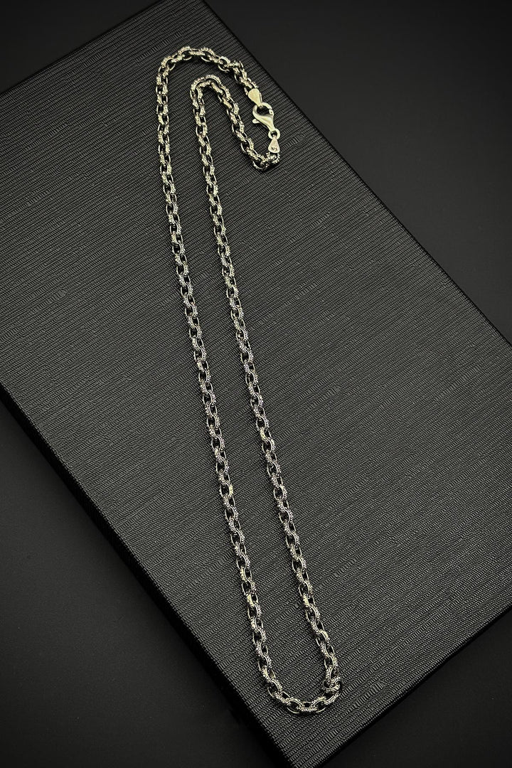 NVM FRNCH 925 Sterling Silver Italian Style Silver Color Men's Necklace FRJ30724-824-A - Reşiţa