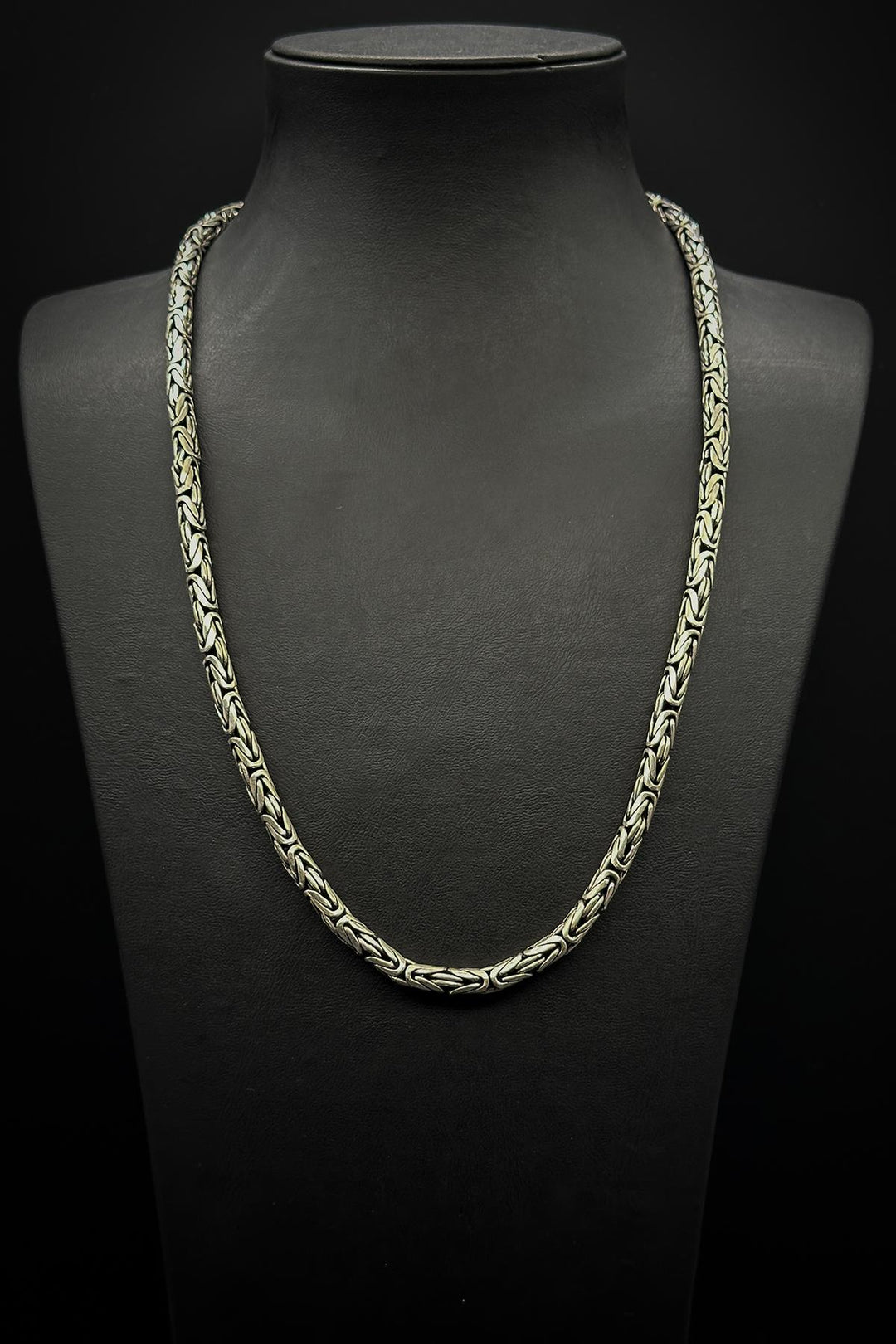 NVM FRNCH 925 Sterling Silver Italian Style Silver Color Men's Necklace FRJ30739-839-A - Conway
