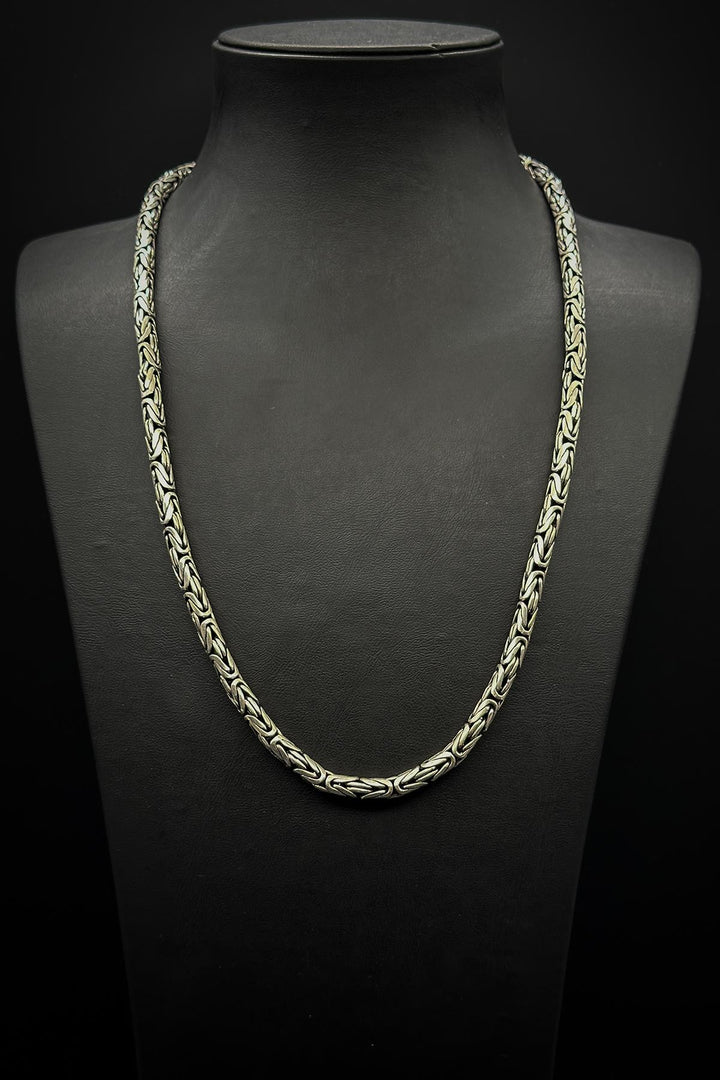 NVM FRNCH 925 Sterling Silver Italian Style Silver Color Men's Necklace FRJ30739-839-A - Conway