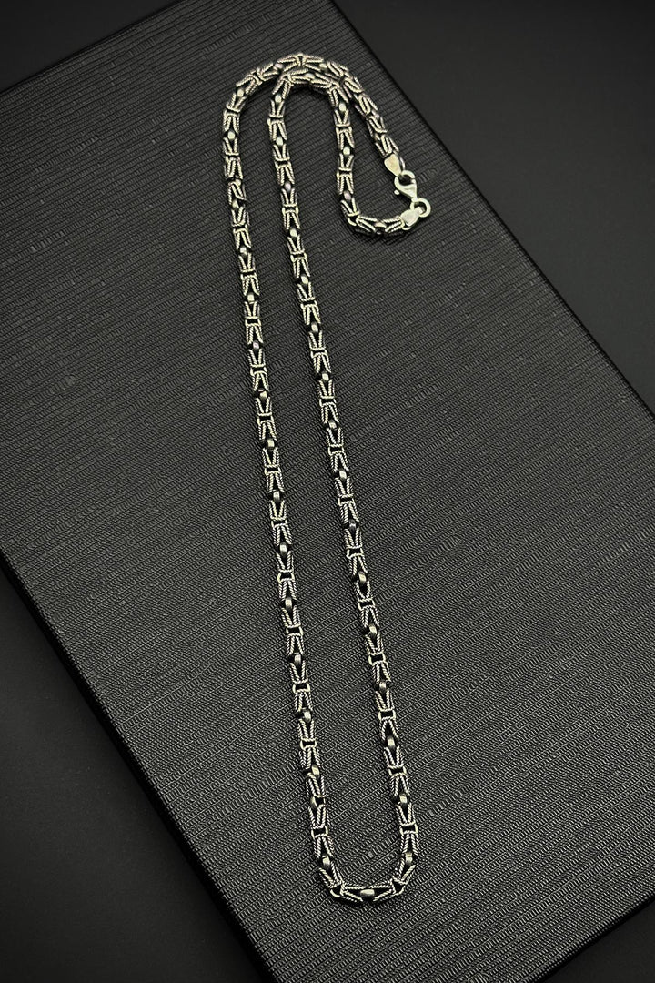 NVM FRNCH 925 Sterling Silver Italian Style Silver Color Men's Necklace FRJ30740-840-A - Fitchburg