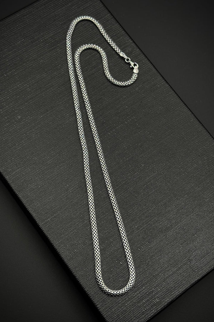 NVM FRNCH 925 Sterling Silver Italian Style Silver Color Men's Necklace FRJ30765-865-A - Kiel