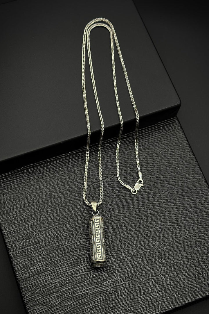 NVM FRNCH 925 Sterling Silver Italian Model Silver Color Men's Necklace FRJ30796-896-A - Derry