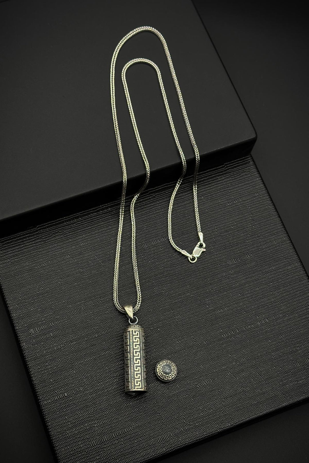 NVM FRNCH 925 Sterling Silver Italian Model Silver Color Men's Necklace FRJ30796-896-A - Derry