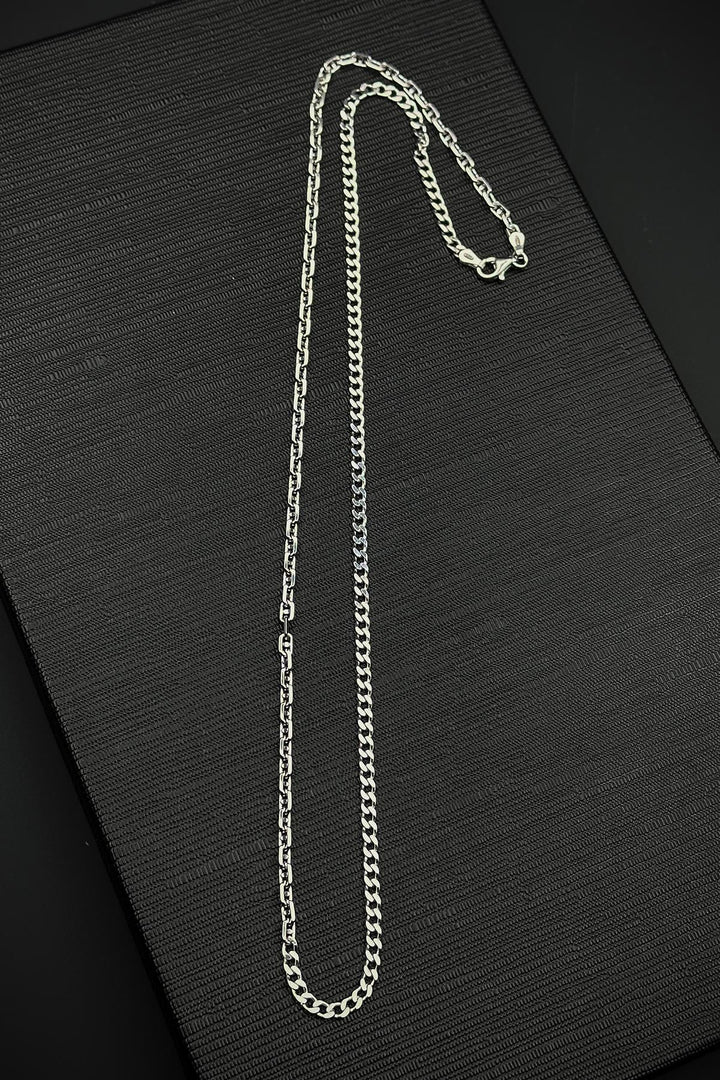 NVM FRNCH 925 Sterling Silver Italian Style Silver Color Men's Necklace FRJ30812-912-A - Jelgava