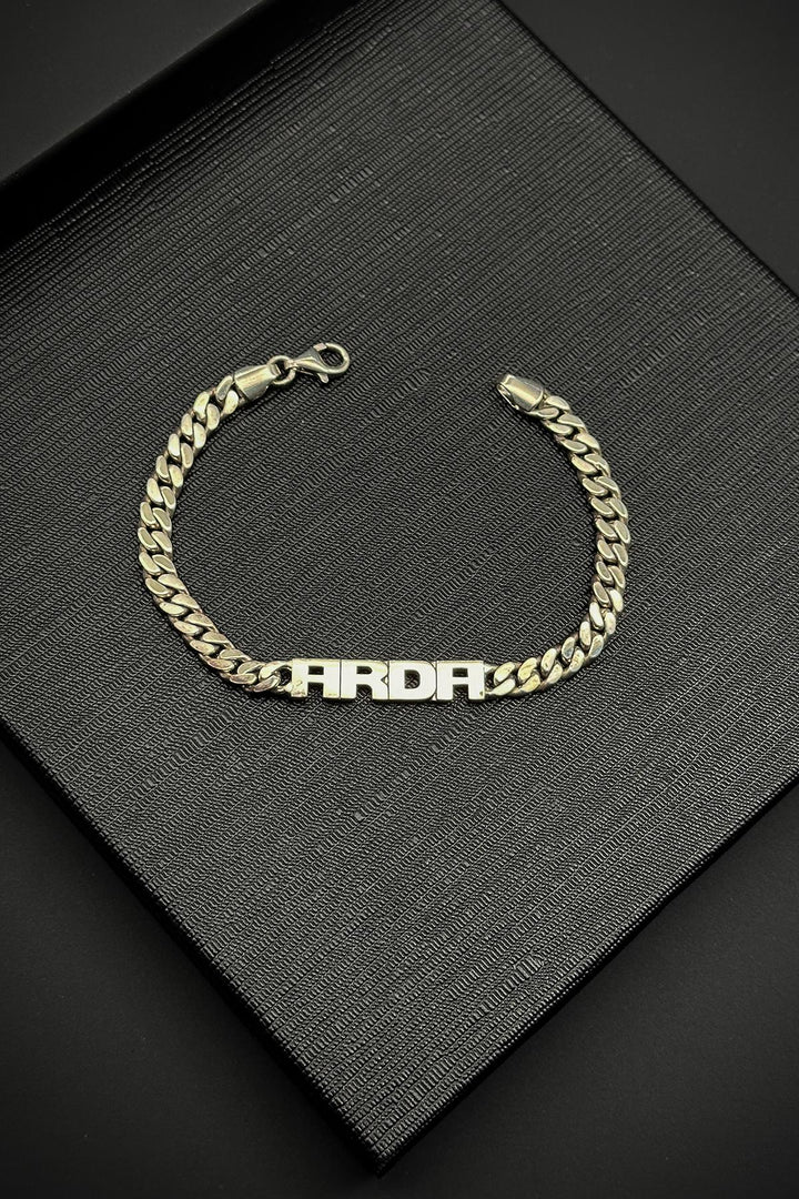 NVM FRNCH 925 Sterling Silver Italian Model Silver Color Named Men's Bracelet FRJ12245-3245-A - Romeoville