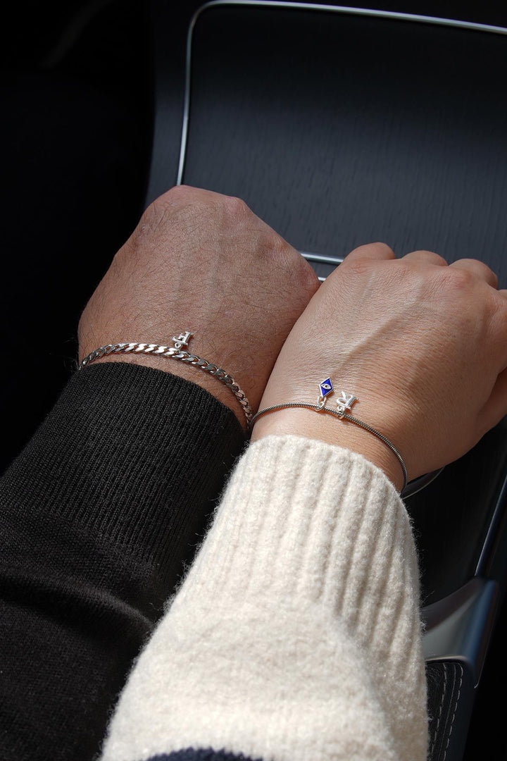 NVM FRNCH 925 Sterling Silver Italian Model Silver Color Valentine's Day Special Bracelet Set FRJ12427-3427-A - Vestavia Hills