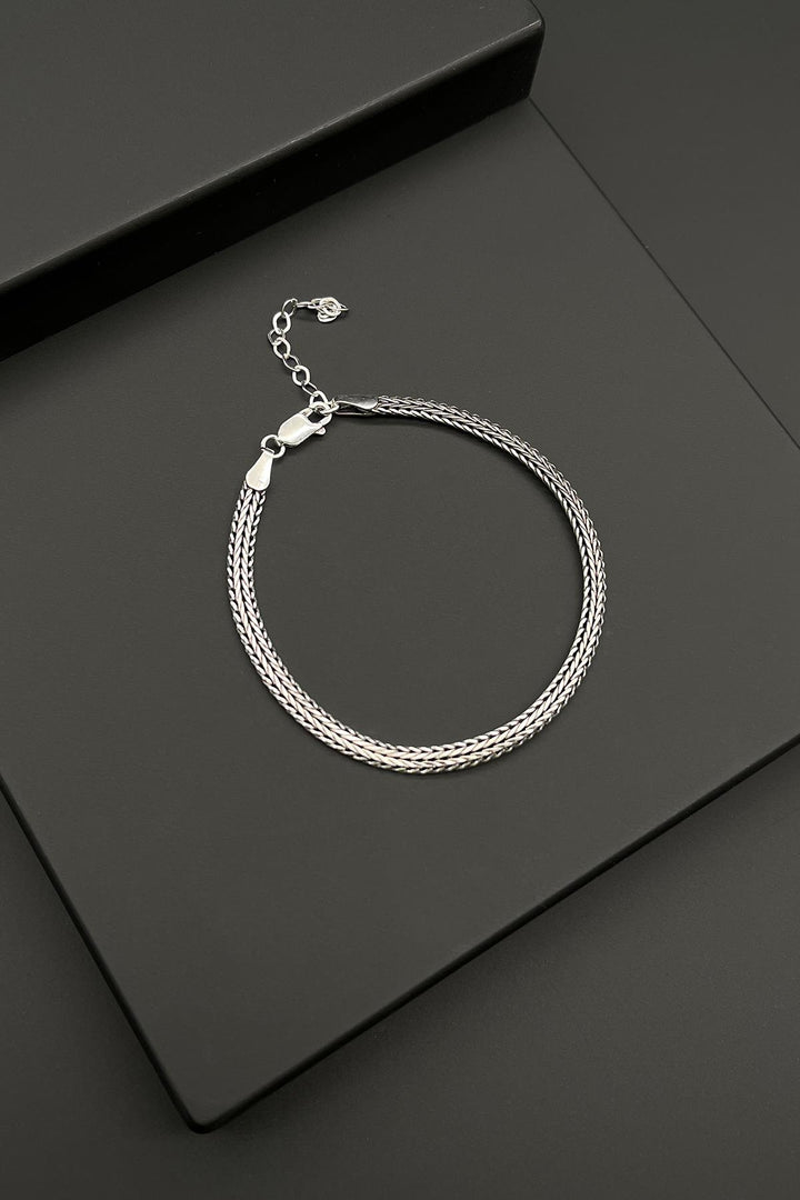 NVM FRNCH 925 Sterling Silver Italian Model Silver Color Men's Bracelet FRJ11968-2068-A - Las Cruces