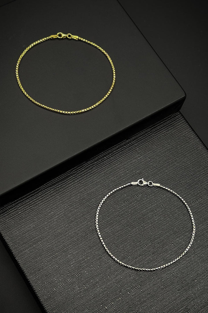 NVM FRNCH 925 Sterling Silver Italian Model Silver and Gold Color Men's Bracelet Set FRJ12248-3248-AG - Ciudad Real