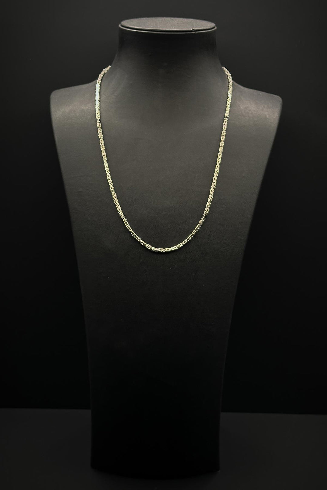 NVM FRNCH 925 Sterling Silver Italian Model Black Zircon Stone Silver Color Men's Necklace FRJ30800-900-B2 - Huehuetoca