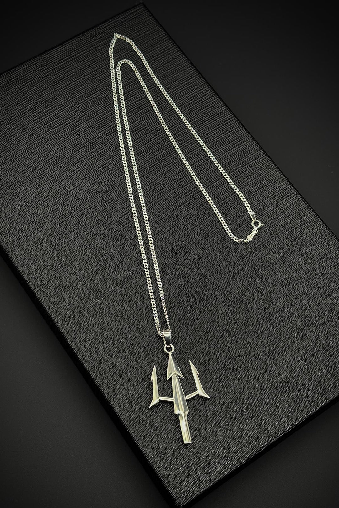 NVM FRNCH 925 Sterling Silver Poseidon Figured Silver Color Men's Necklace FRJ30730-830-A - Ormond Beach