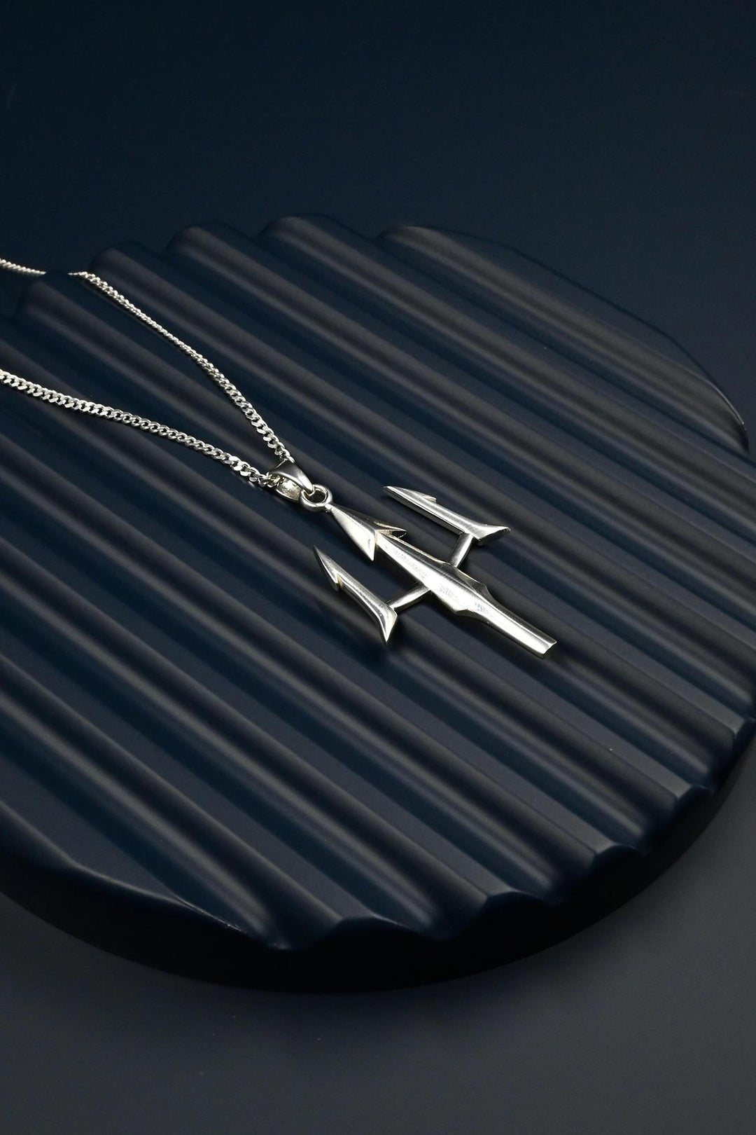 NVM FRNCH 925 Sterling Silver Poseidon Figured Silver Color Men's Necklace FRJ30730-830-A - Ormond Beach