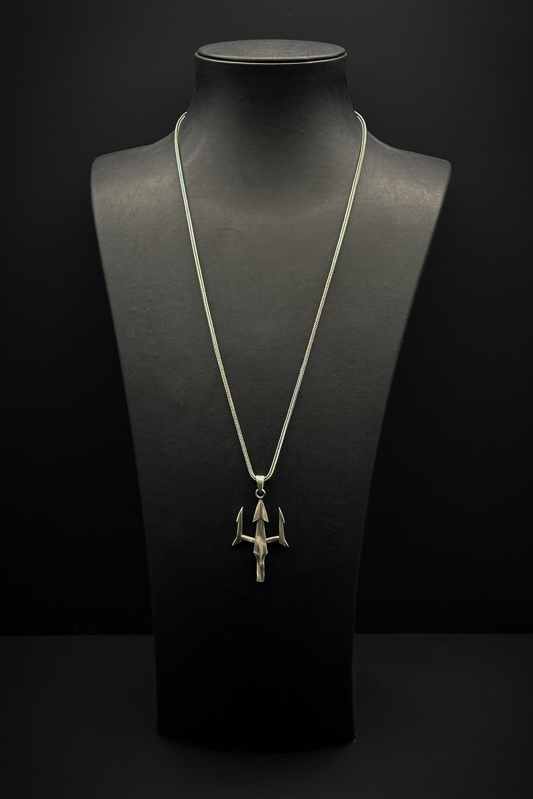 NVM FRNCH 925 Sterling Silver Poseidon Figured Silver Color Men's Necklace FRJ30730-830-A - Ormond Beach