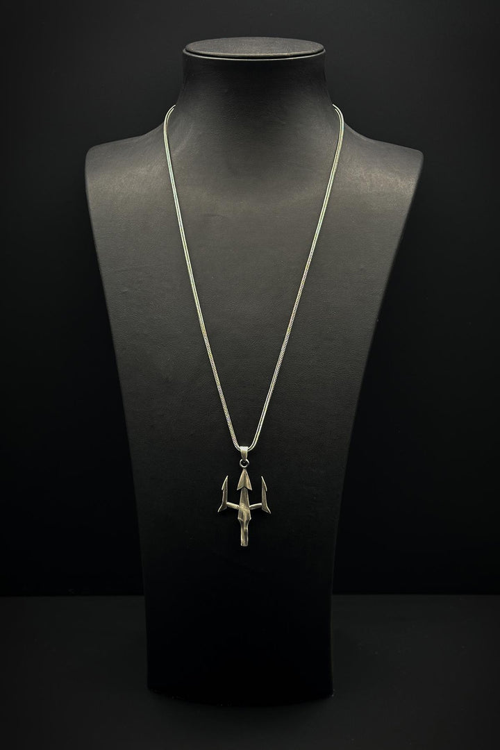 NVM FRNCH 925 Sterling Silver Poseidon Figured Silver Color Men's Necklace FRJ30730-830-A - Ormond Beach