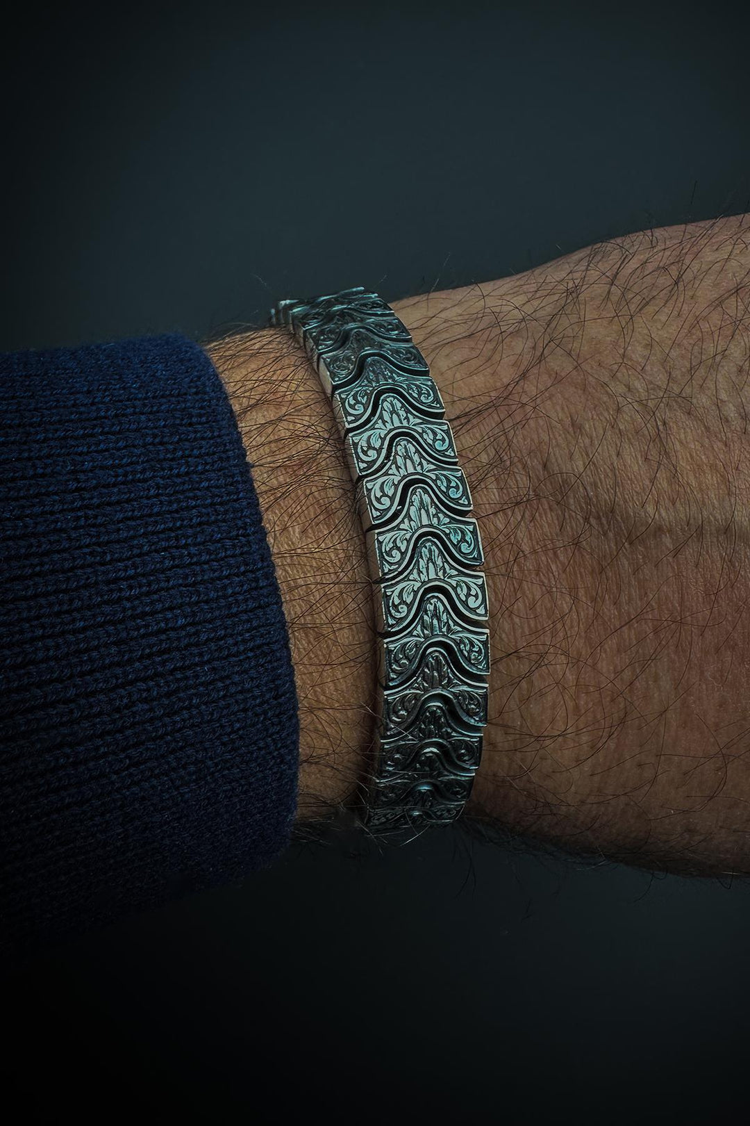 NVM FRNCH 925 Sterling Silver Tibetan Style Silver Color Men's Bracelet FRJ12457-3457-A - Oklahoma City